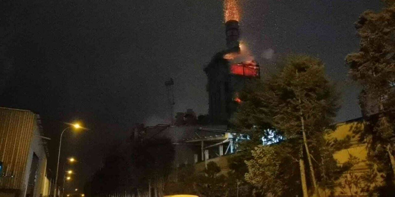 Talaş siloları alev topuna döndü