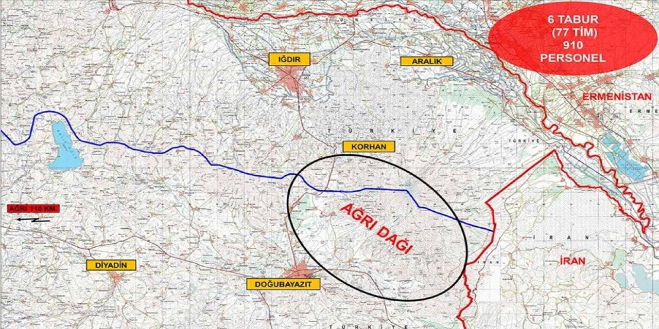Ağrı ve Iğdır'da 'Eren Kış-9 Şehit Jandarma Uzman Çavuş Hüseyin Keleş' operasyonu başlatıldı