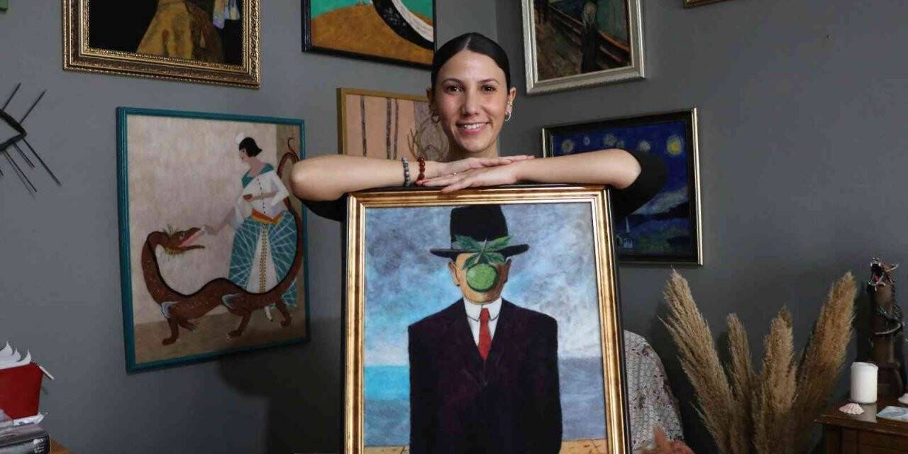 Binlerce iğne darbesiyle sanat eseri ortaya çıkarıyor