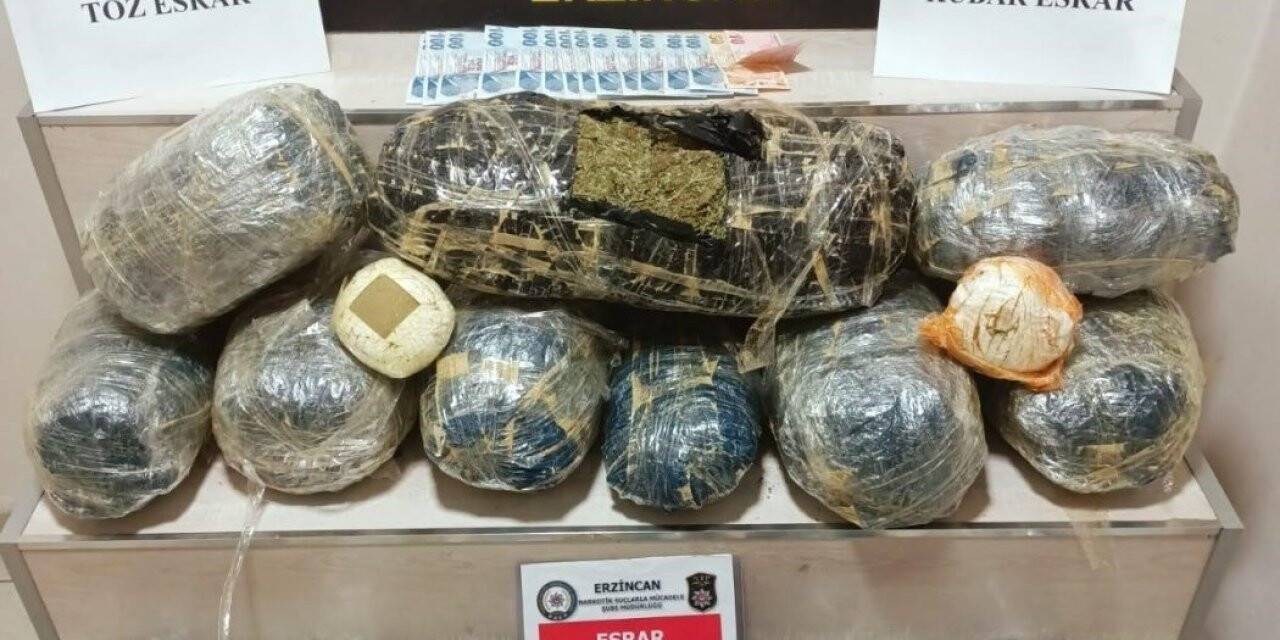 Erzincan’da 56 kilo uyuşturucu ele geçirilerek 5 kişi tutuklandı
