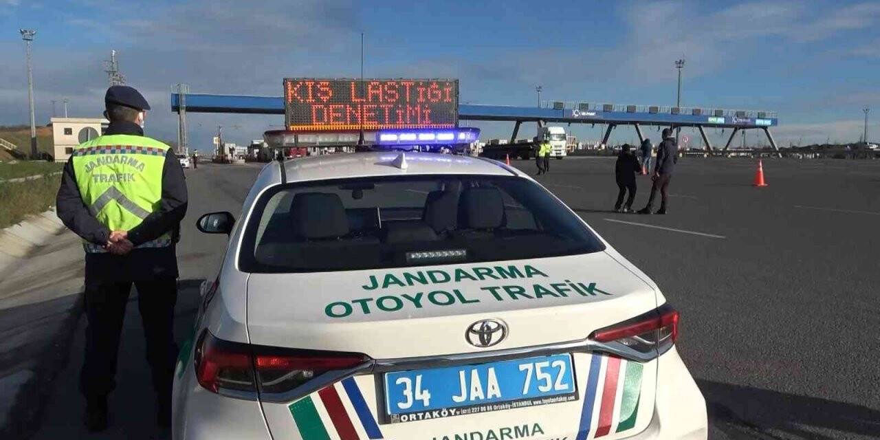 Jandarmadan kış lastiği denetimi