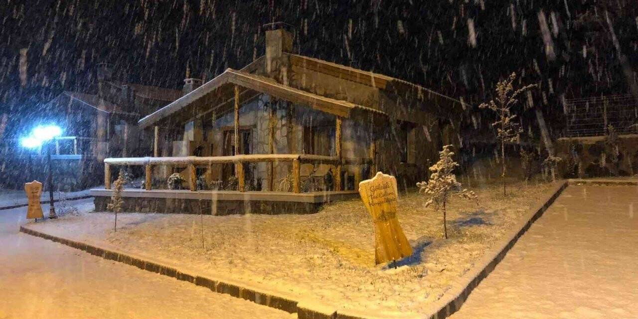 Simav’a mevsimin ilk karı yağdı