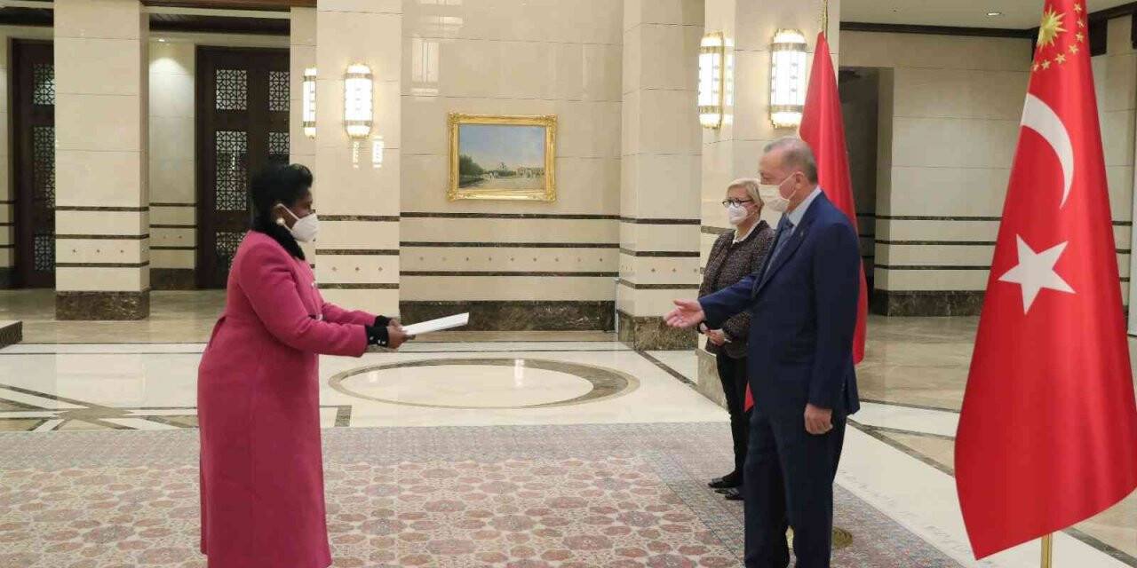 Güney Afrika Cumhuriyeti Büyükelçisi Duba, Cumhurbaşkanı Erdoğan’a güven mektubu sundu
