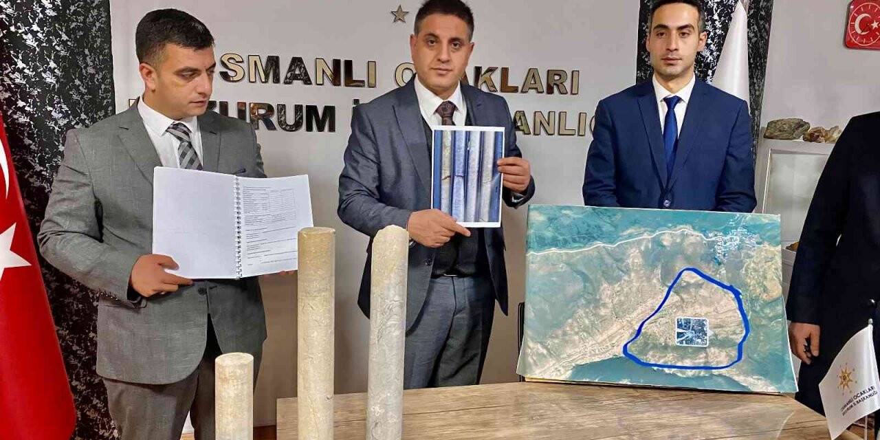 Erzurum’da milyonlarca dolar değerinde mavi mermer rezervi bulundu