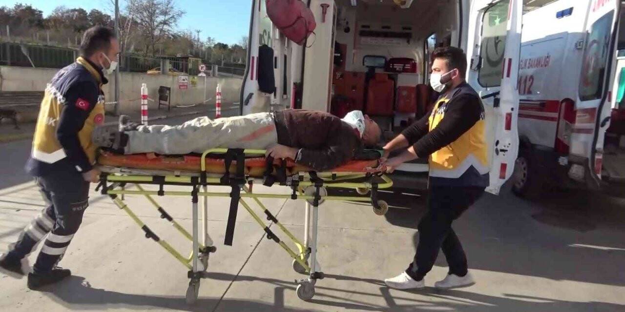 İskeleden düşen 2 işçi yaralandı