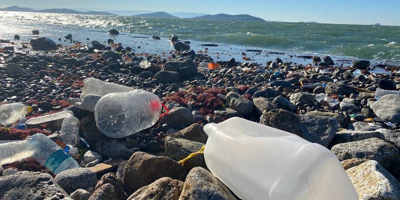 Lodos nedeniyle deniz altından çıkan atıklar Caddebostan Sahile vurdu