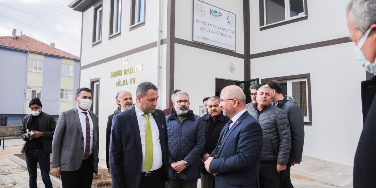 Sorgun'da KOP desteğiyle yapılan "Hilal Evleri" açıldı