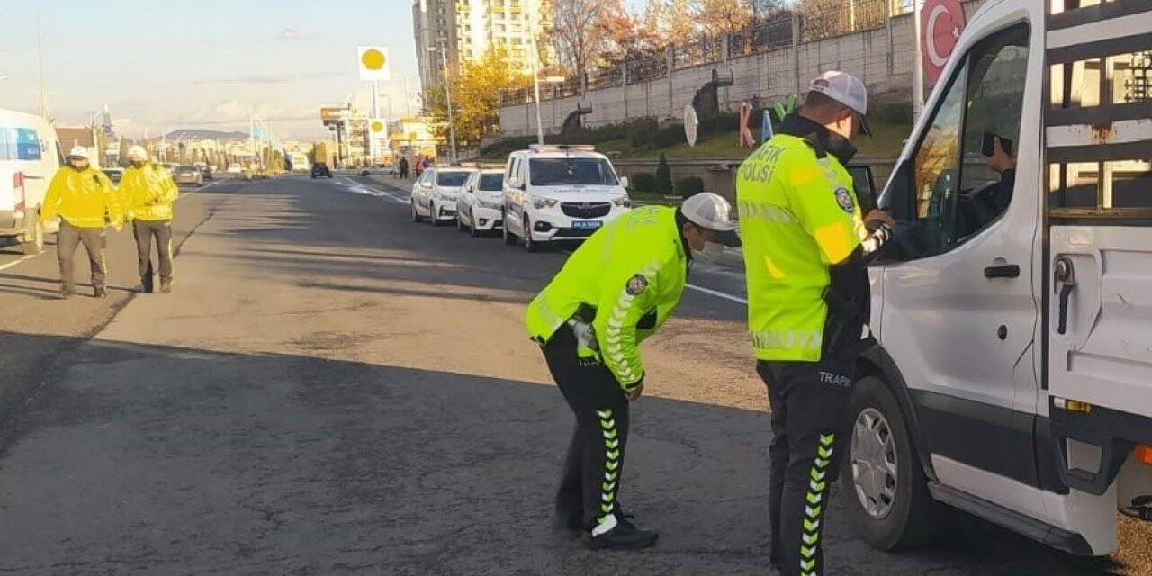 Malatya’da kış lastiği denetimi sıkı başladı