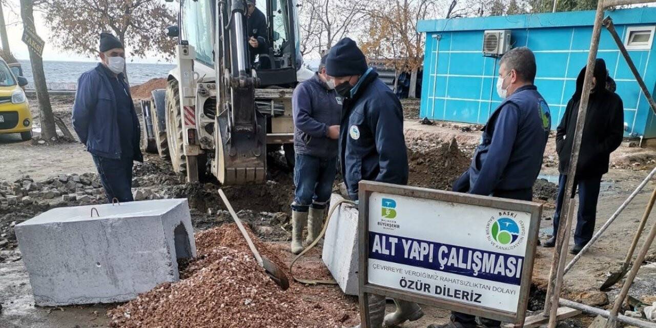 Erdek’e yeni yağmur suyu hattı