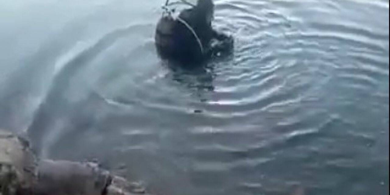 Bilecik’te el freni çekilmeyen araç gölete uçtu
