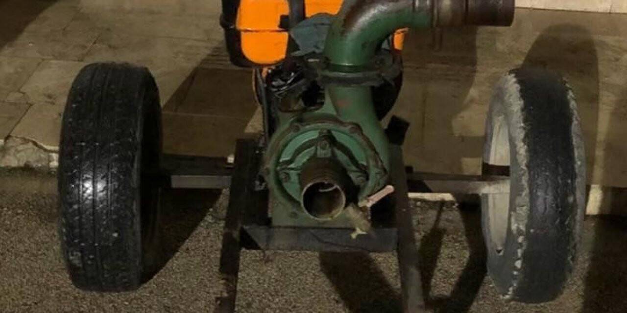 Çalınan su motoru bulunup sahibine teslim edildi