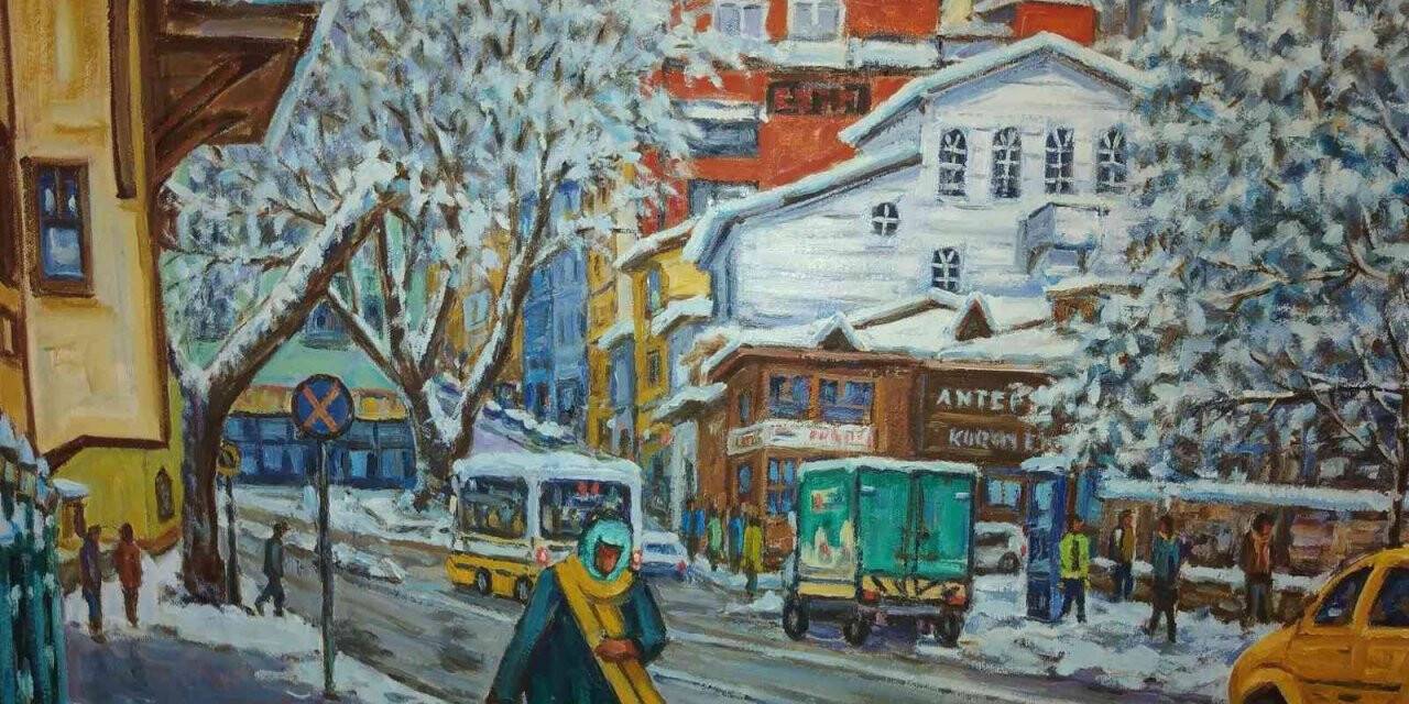 Balaban ressamın hemşehrisi 50 yıldır cumbalı evleri tuvale taşıyor