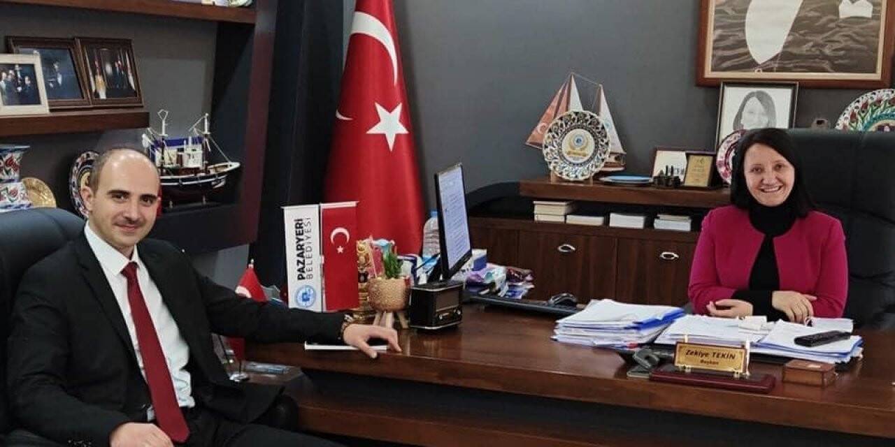 Bilecik Kültür ve Turizm Müdürü Bircan, Pazaryeri Belediye Başkanı Tekin’i ziyaret etti