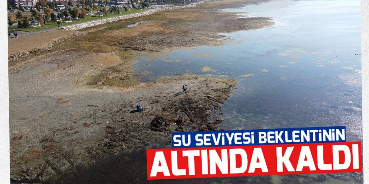 Beyşehir Gölü'nde su seviyesi beklentinin altında kaldı