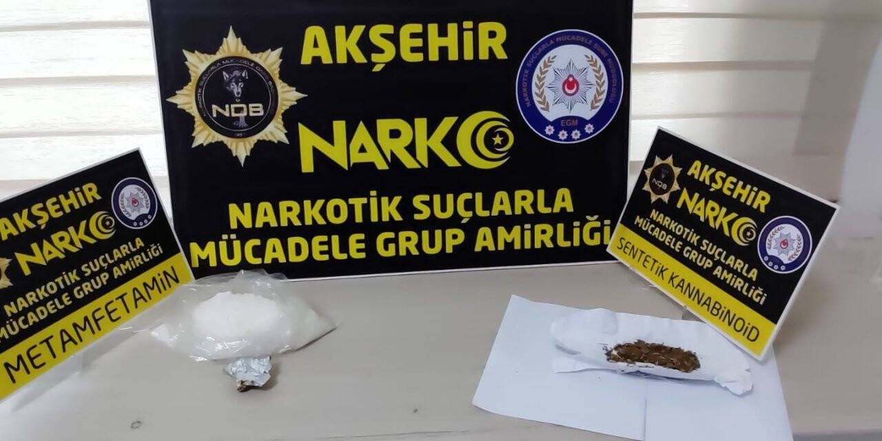 Akşehir'deki uyuşturucu operasyonunda 2 kişi gözaltına alındı