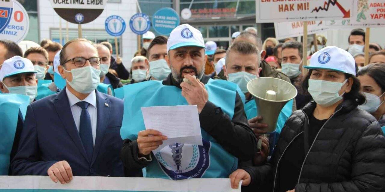 Manisa’da sağlık çalışanları maaşlarının iyileştirilmesini bekliyor