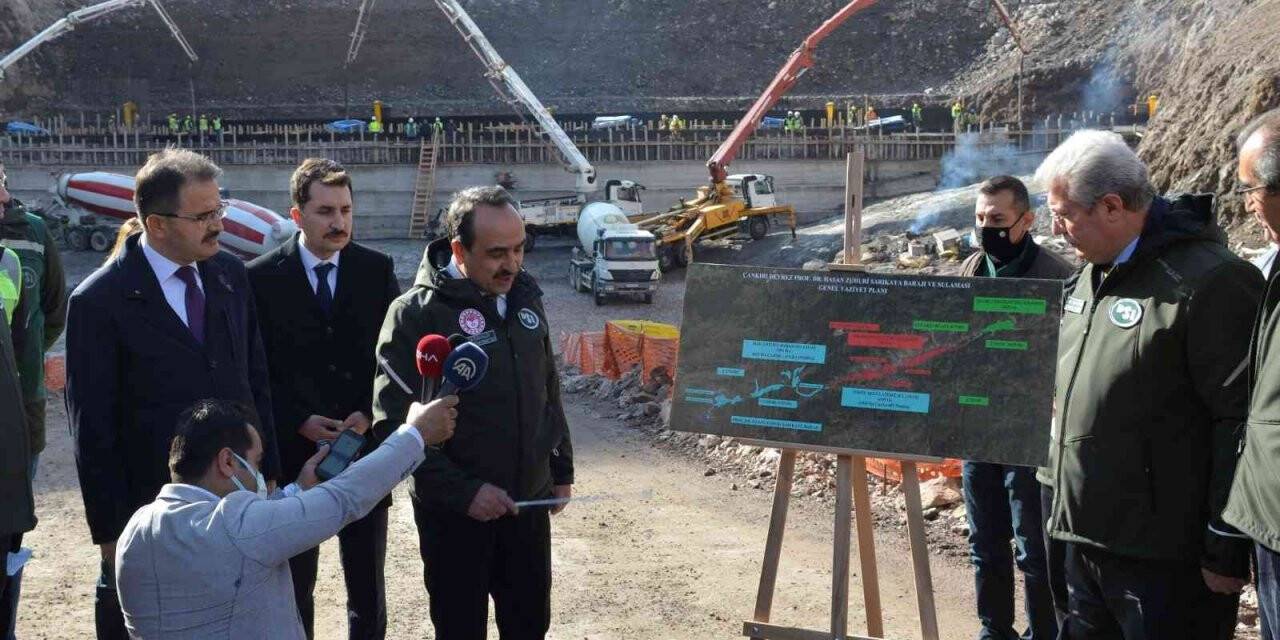Tarım ve Orman Bakan Yardımcısı Özkaldı’dan 3 ile can damarı olacak barajda inceleme