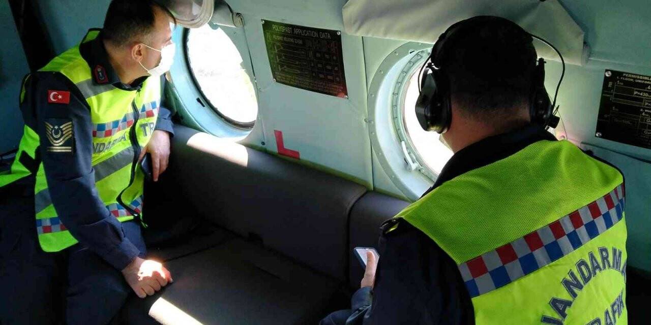 En önemli ulaşım ağı güzergahına havadan denetim