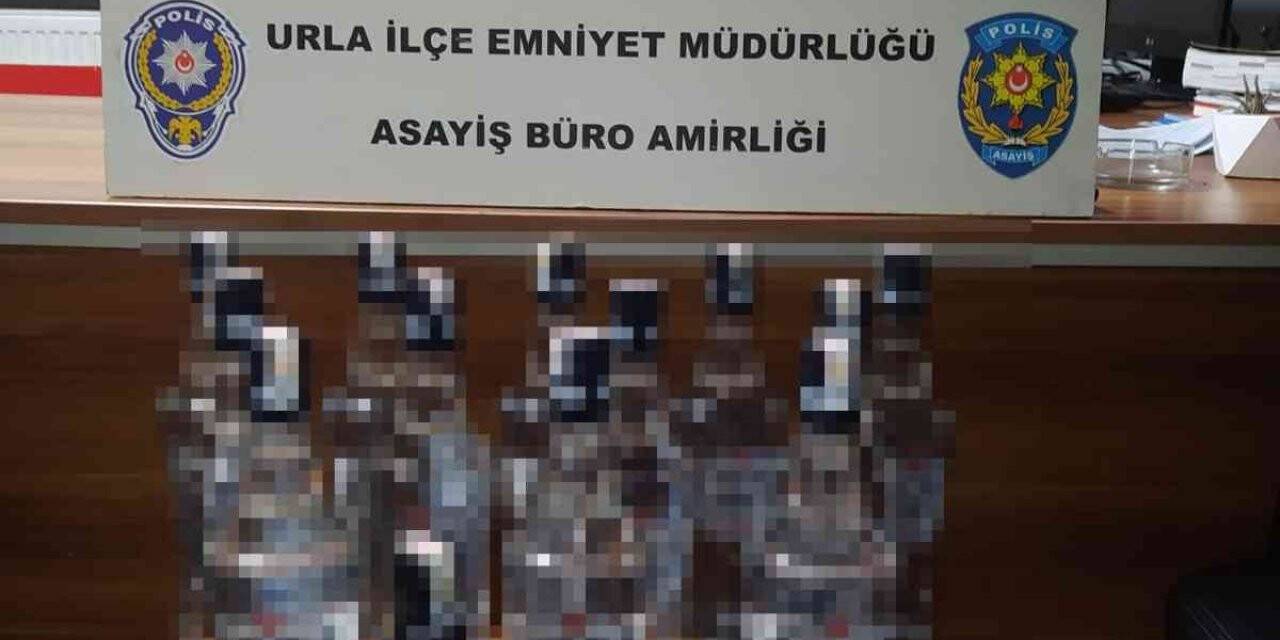 Polisin bandrol dikkati: Sahte içkileri bilindik markaların şişesiyle piyasaya sürecekti