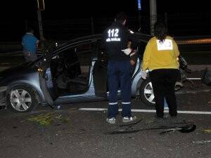 Araç takla attı 3 kişi yaralandı