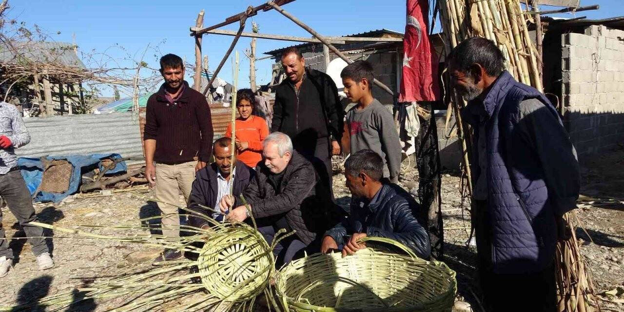 Romanların kamıştan sepetleri ekonomiye kazandırıldı