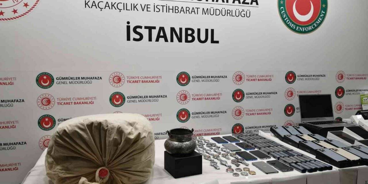 Sabiha Gökçen Havalimanı’nda operasyonlarda 3 milyon TL’lik ürün ele geçirildi