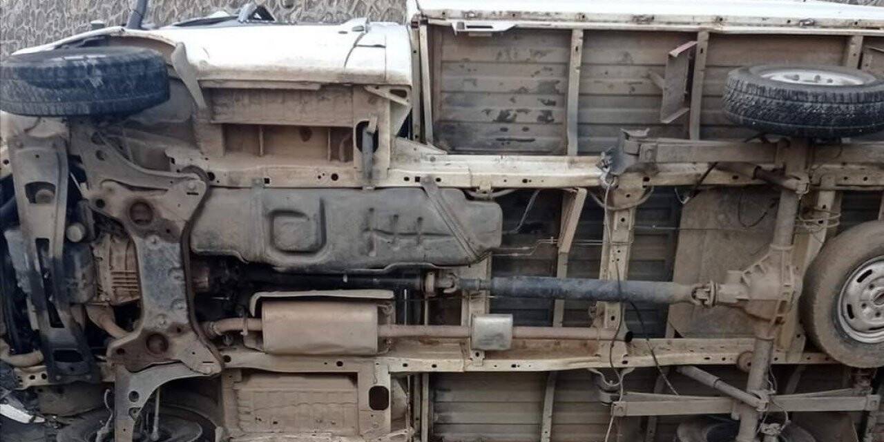 Solhan’da pikap takla attı: 1 yaralı