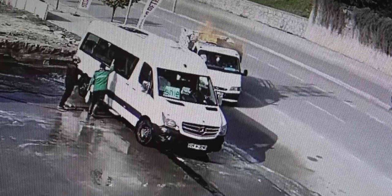 Alev alev yanan pikabı benzin istasyonuna çekerek kurtardı