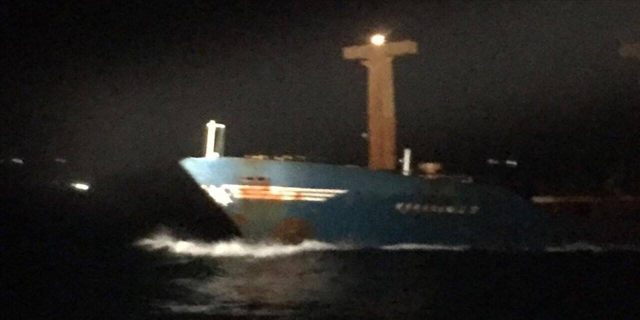 Anadolukavağı’nda gemi ile tekne çarpıştı, iki kişi yaralandı