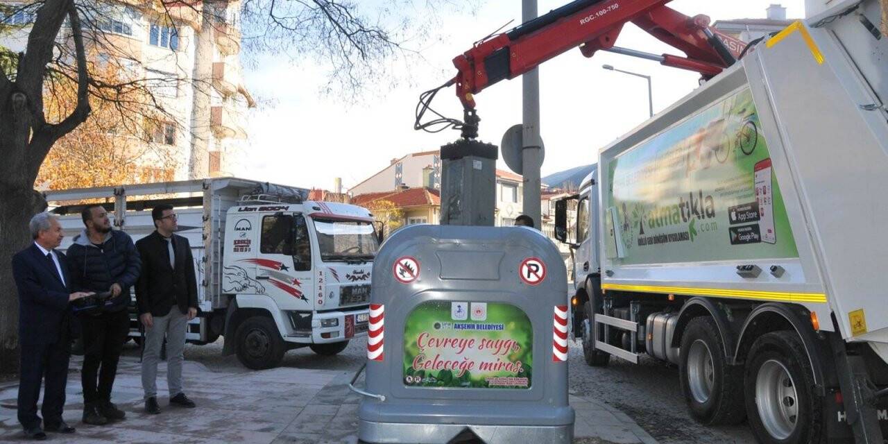 Akşehir’de yeni nesil çöp konteynerleri hizmette