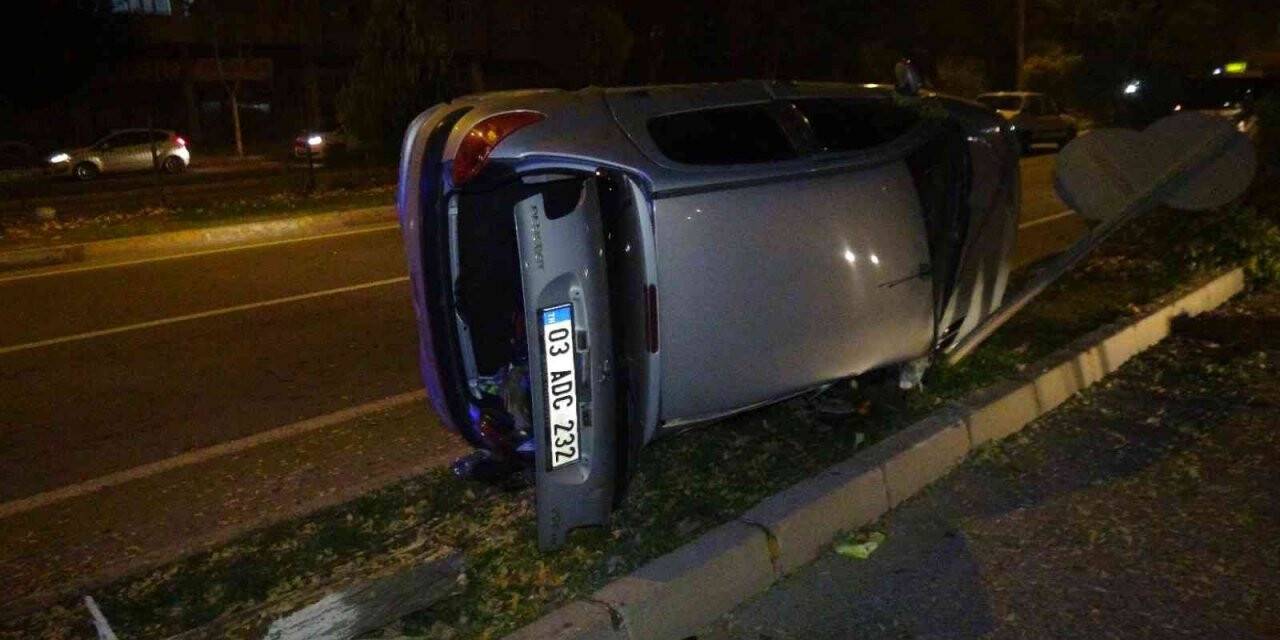 Kontrolden çıkan otomobil takla attı: 1 yaralı