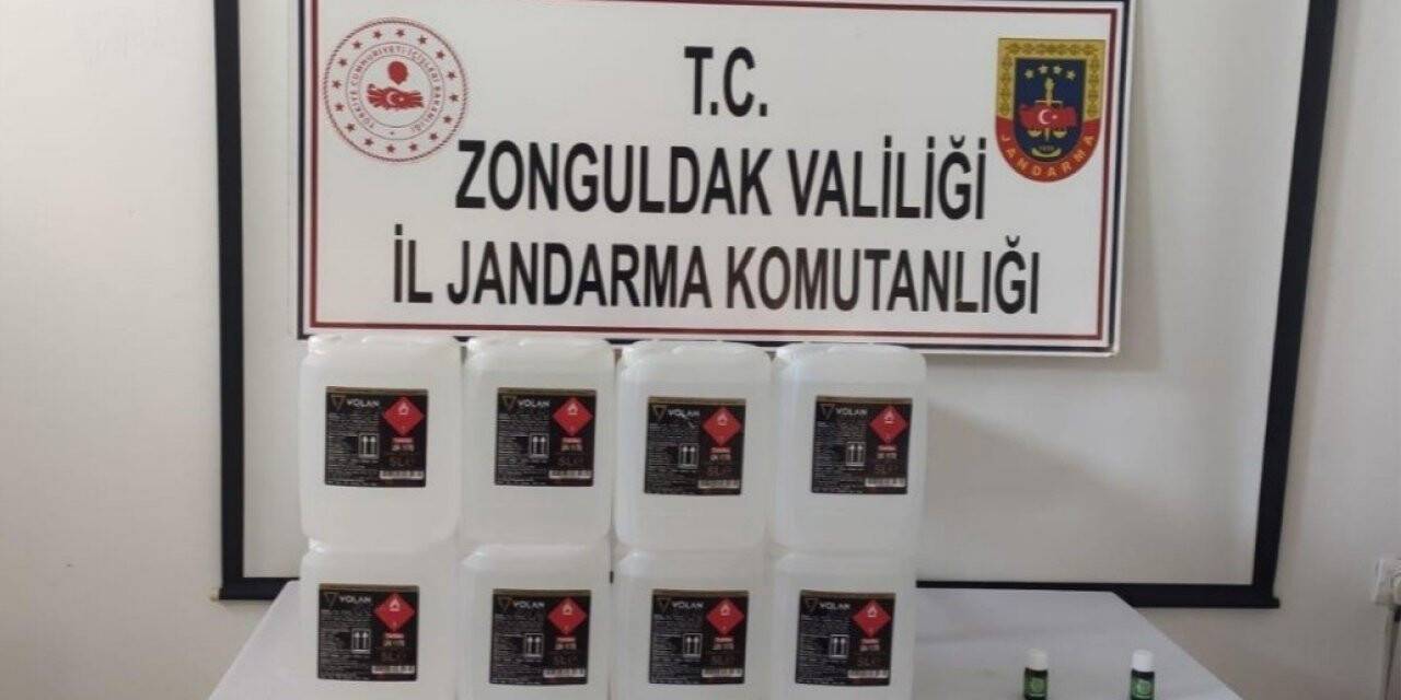 Jandarma’ya 40 litre etil alkol ve anasonla yakalandı