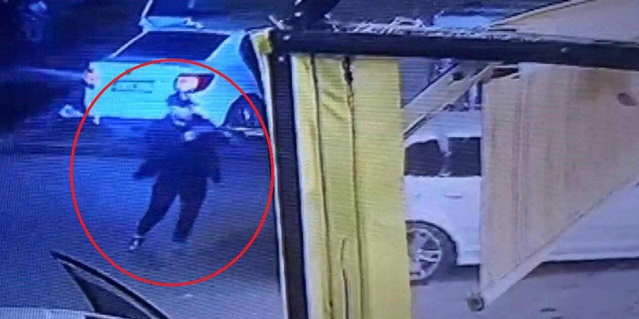 Pompalı tüfekli dehşet anları kamerada