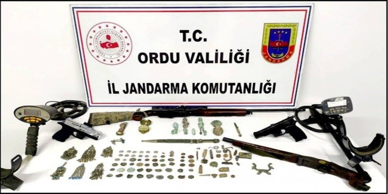 Ordu’da Roma dönemine ait tarihi eserler ele geçirildi: 5 gözaltı