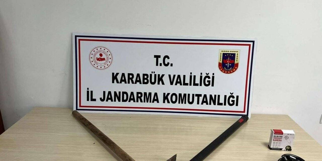 Kaçak kazı yapan 4 şüpheli suçüstü yakalandı