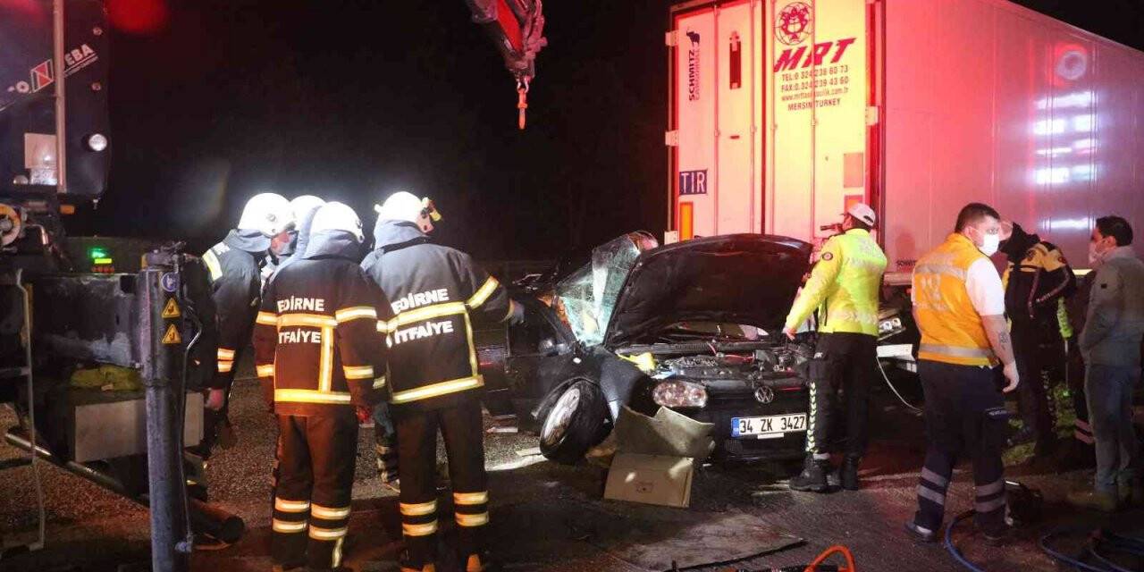 Kapıkule güzergahında feci kaza: 2 ölü