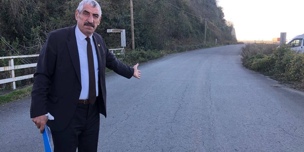 Rize’de yola şerit tepkisi