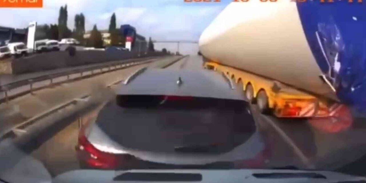 Trafik kaosu araç kameralarına yansıdı
