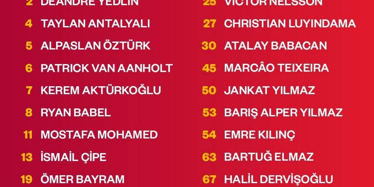 Galatasaray’ın kamp kadrosu açıklandı