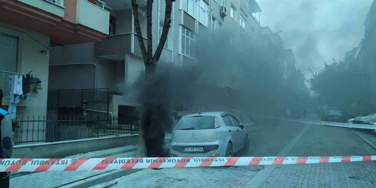 Aracı yanmaktan böyle kurtarmaya çalıştılar