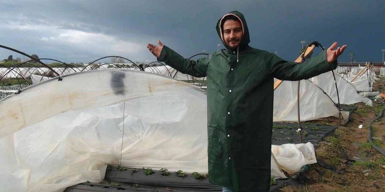Yağmur ve fırtına sonrası seralarda hasar büyük