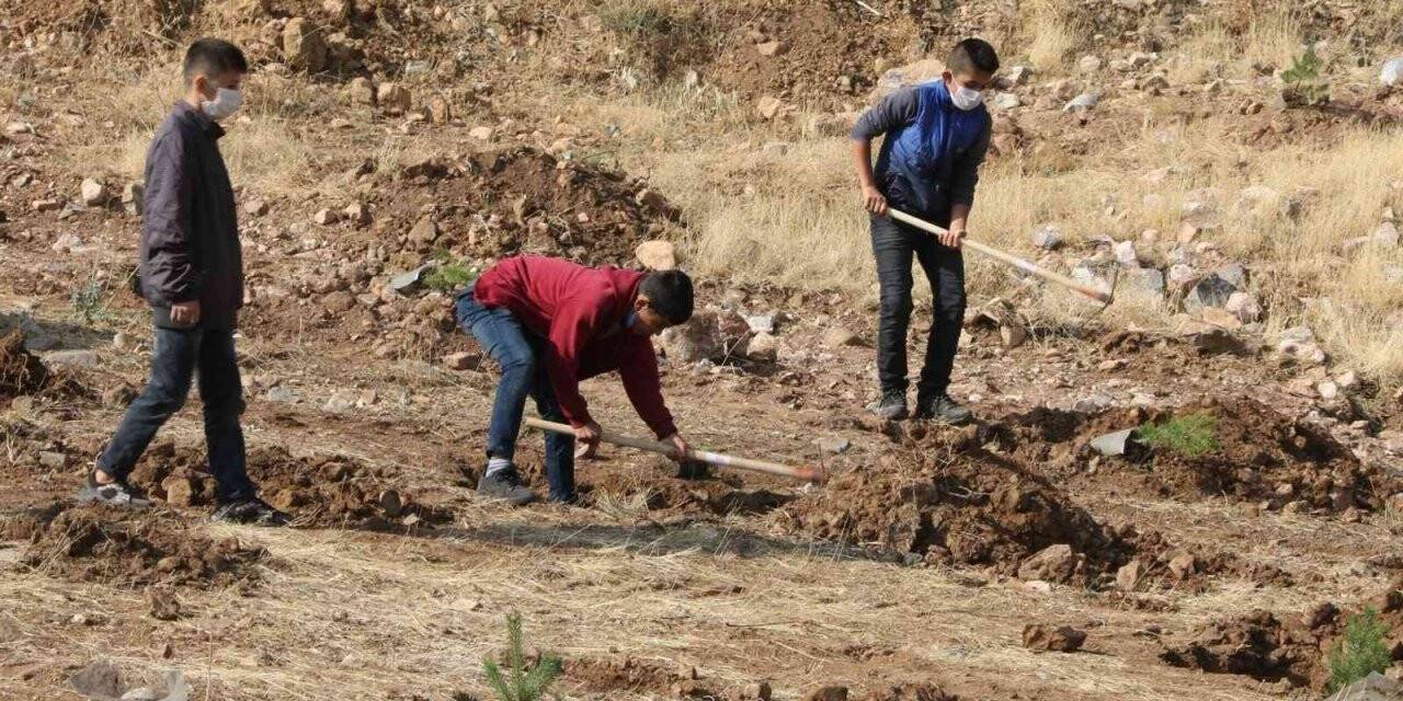 Yahyalılı  gençler fidanları toprakla buluşturdu