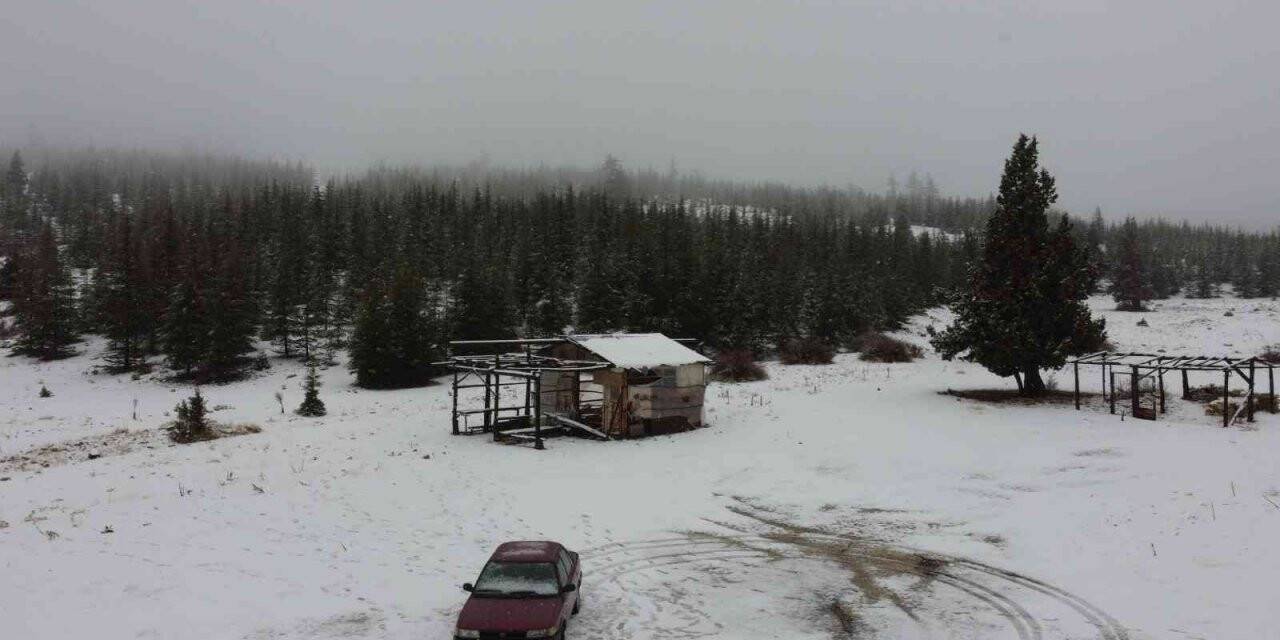 Mersin’e mevsimin ilk karı lapa lapa yağdı
