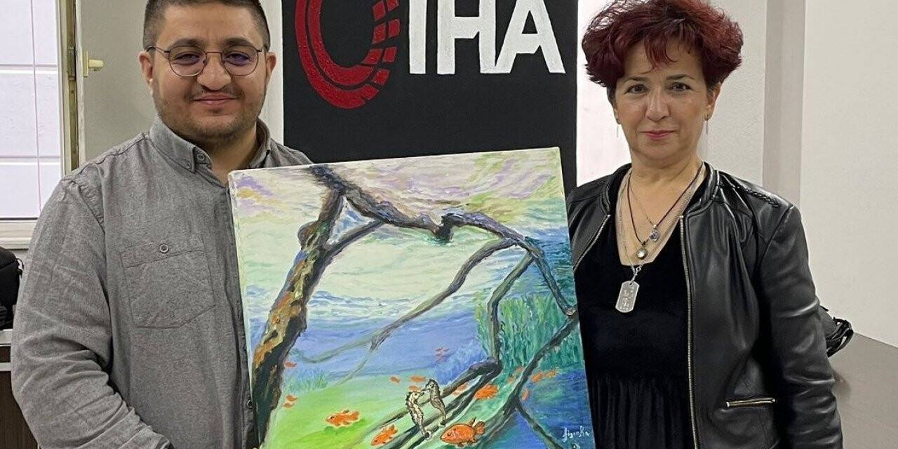 Su altı ressamından İHA’ya özel tablo
