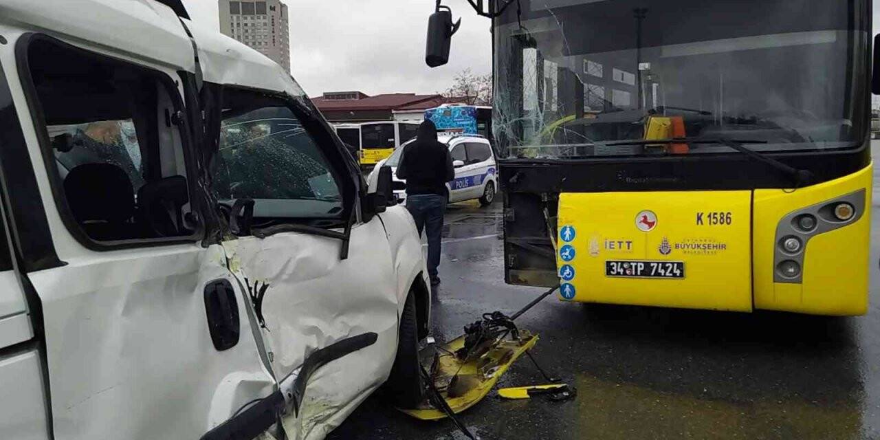 İETT Garajı’nın içinde kaza: 2 yaralı