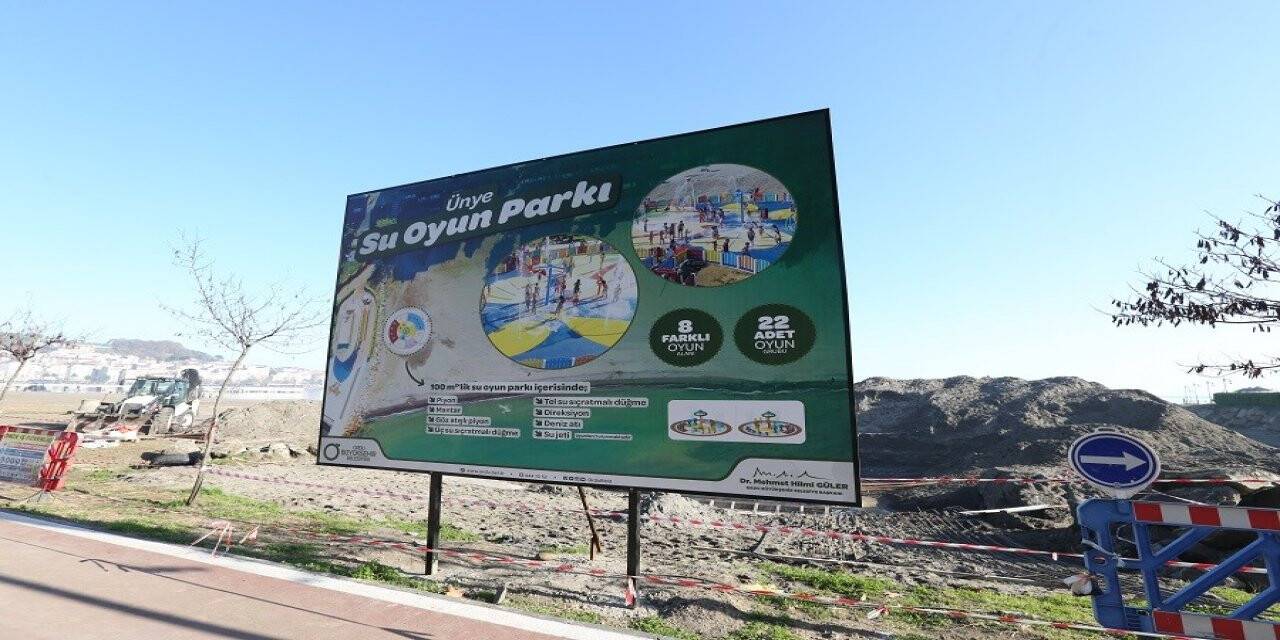 Ünye’de çocuklar için su oyun parkı