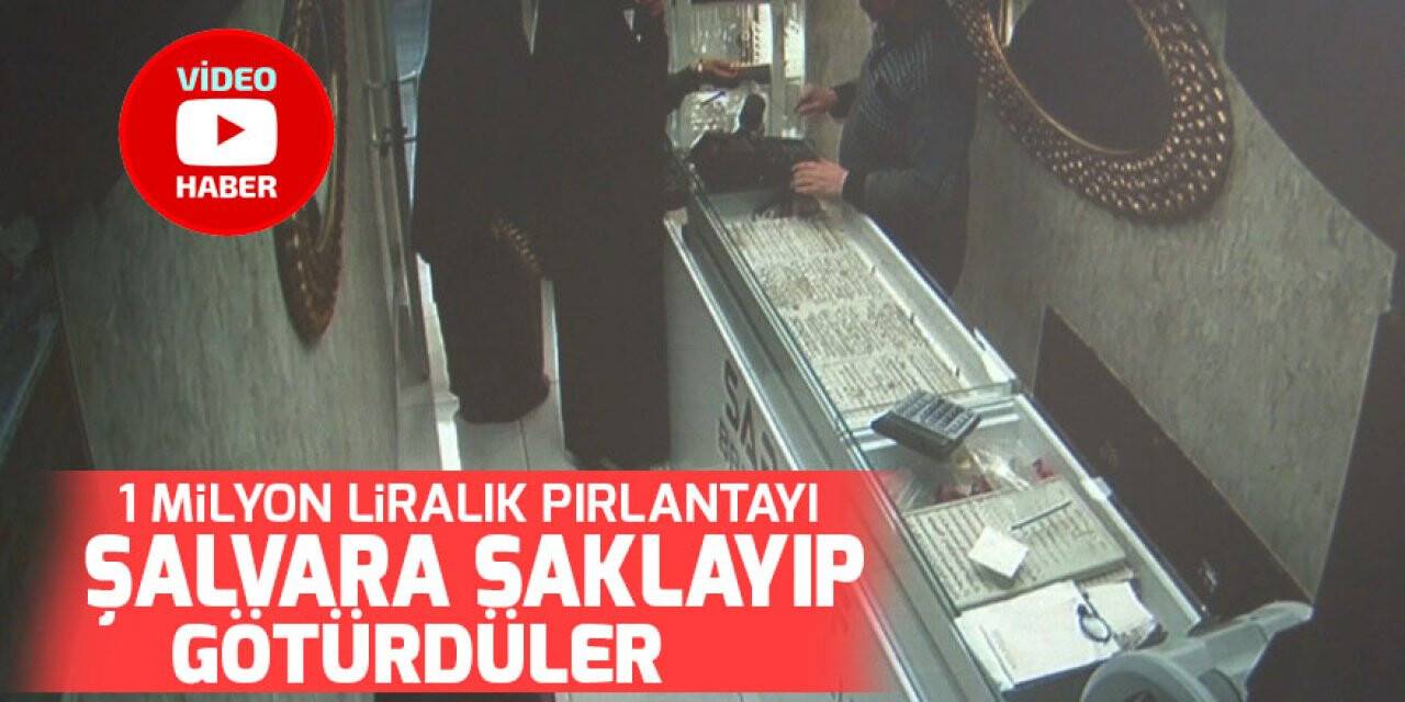 Konya'da hırsızlık! 50 liralık bileklik aldılar, 1 milyon liralık pırlantayı şalvara saklayıp götürdüler