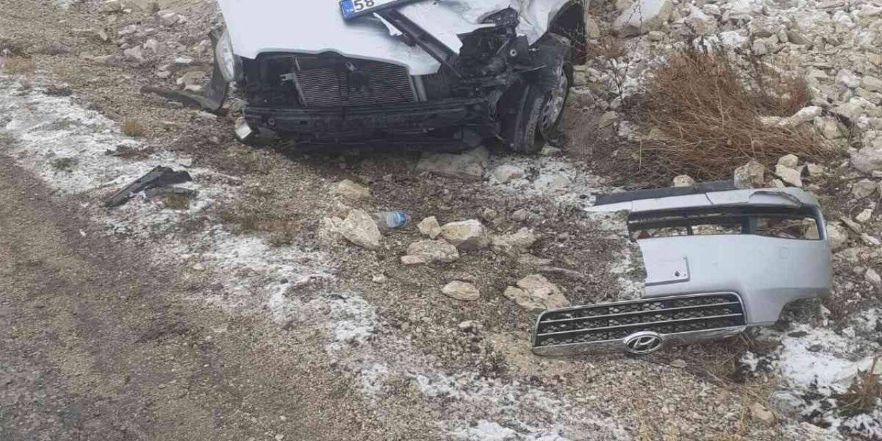 Otomobil karlı havada takla attı, 1 yaralı