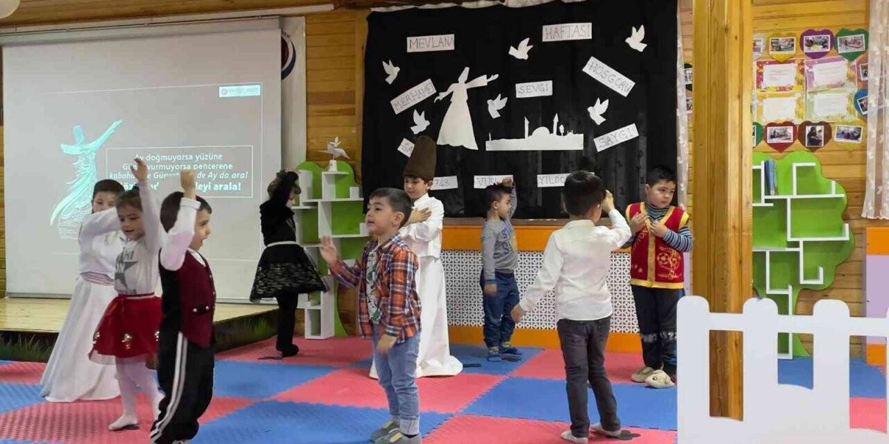 Sincan’da minik semazenler Mevlana’yı unutmadı