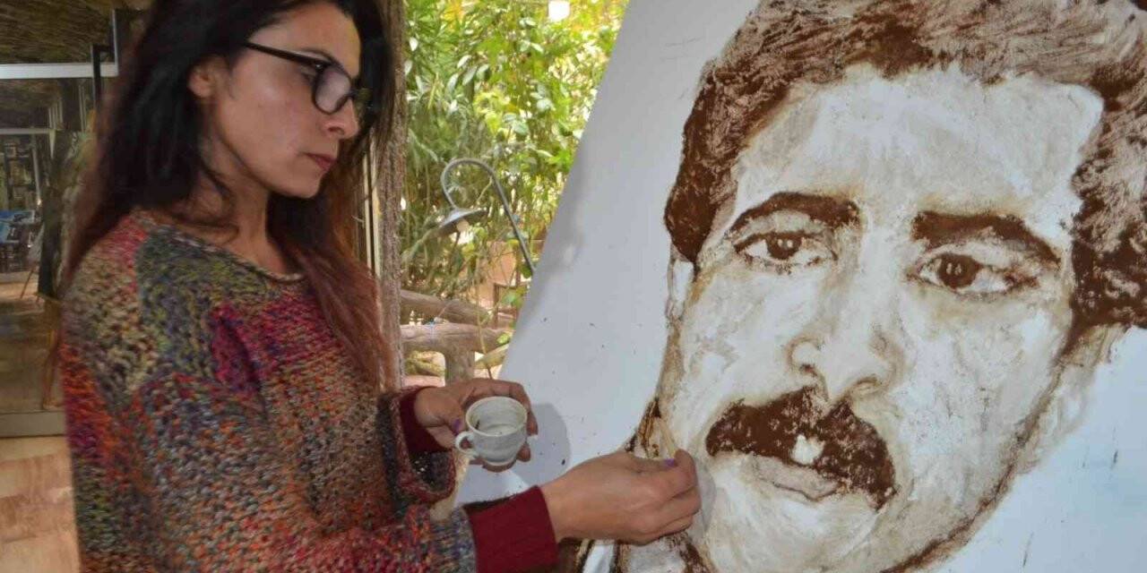 Batman’da kahve telvesi ve iğneyle yapılan resimlerden oluşturulan resim sergisi ilgi görüyor